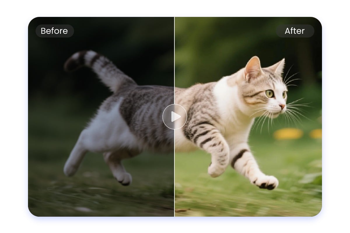 Improve video quality sharpness clarity and colors with Fotor AI video enhancer