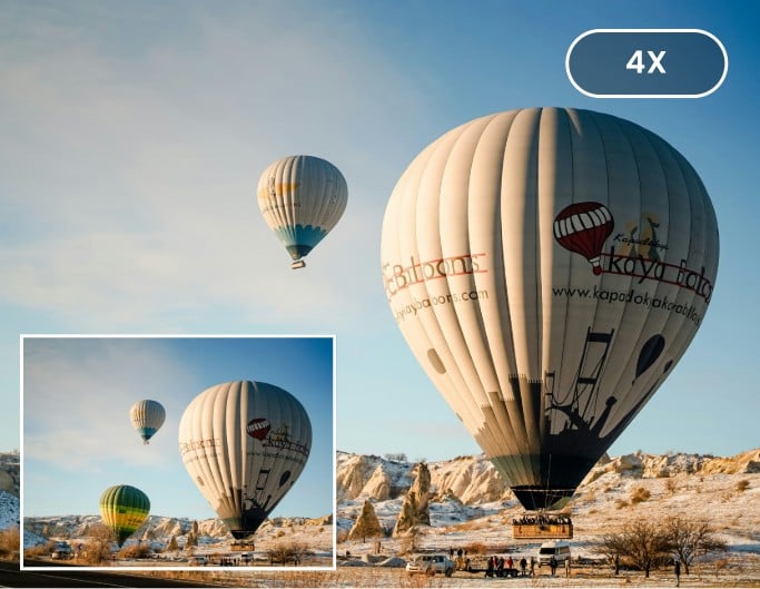 Increase resolution of image online to HD with sharper details and higher resolution