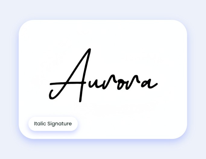 Italic signature