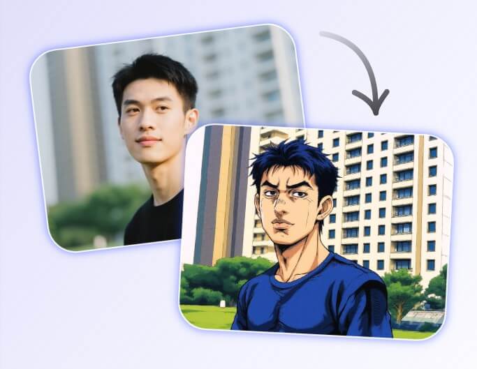 ジョジョ風フィルターを選択して画像をジョジョ風に変換