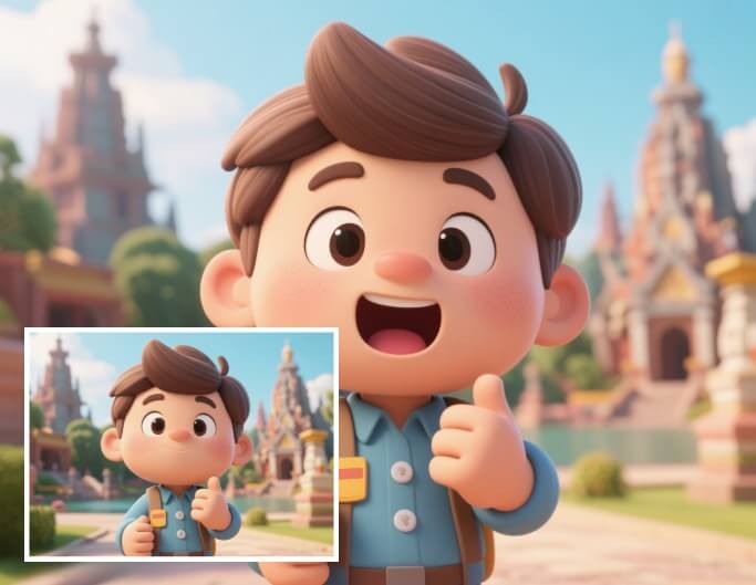 Make a 3d emoji character talk