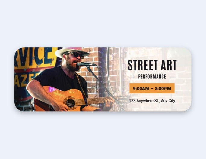 Make a facebook cover photo for a music event