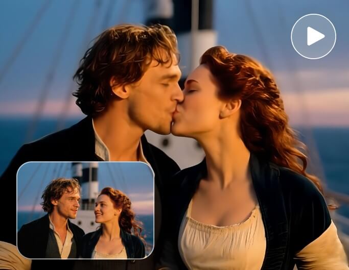 Verwenden Sie den KI-French-Kiss-Videogenerator, um Film-Editing zu machen