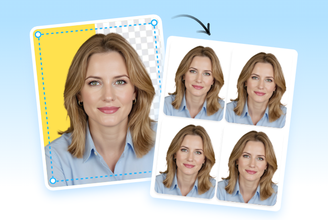 為女性製作護照照片