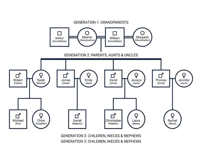 Généalogie de l'histoire familiale et du mariage
