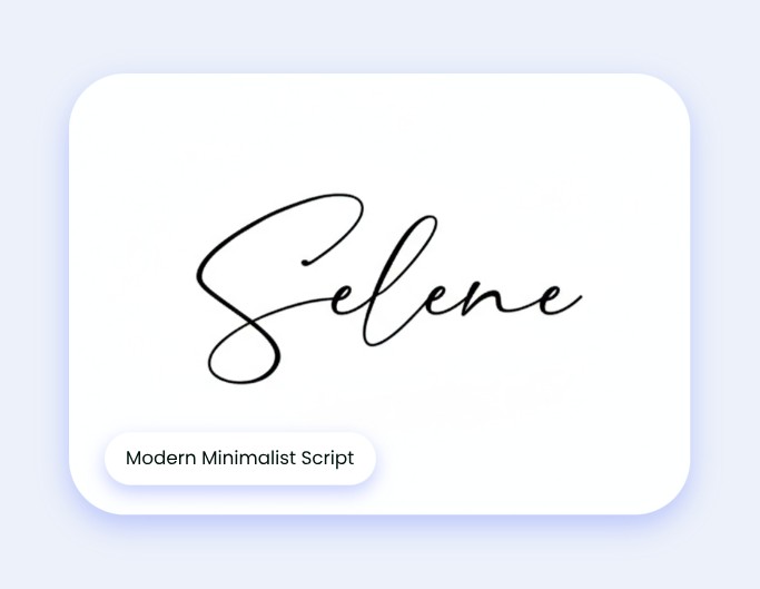 Modern minimalist script
