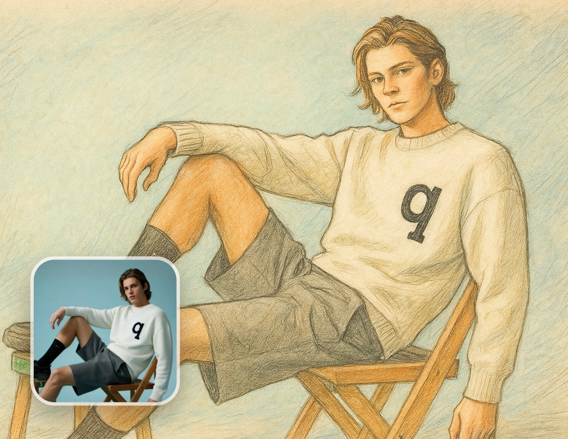 Nano banana aiで写真をスケッチ風に