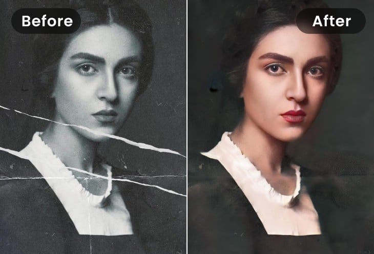 古い写真の修復