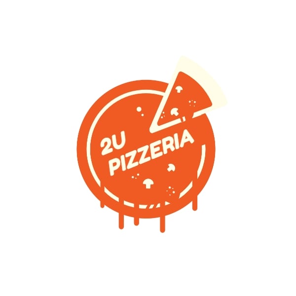 Orange pizza logo for hoodie design