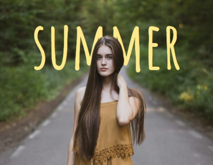 Overlay text behind image to make wonderful magazine cover