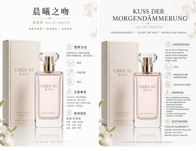 Parfum bedienungsbuch von chineisch auf deutsch