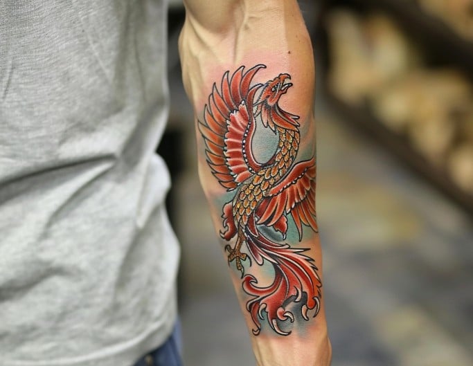 Phoenix tattoo ideas generated by fotor