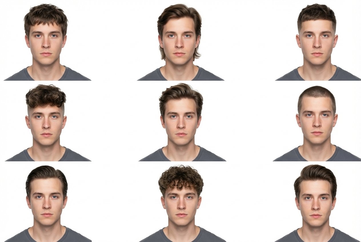 男性用9分割カット