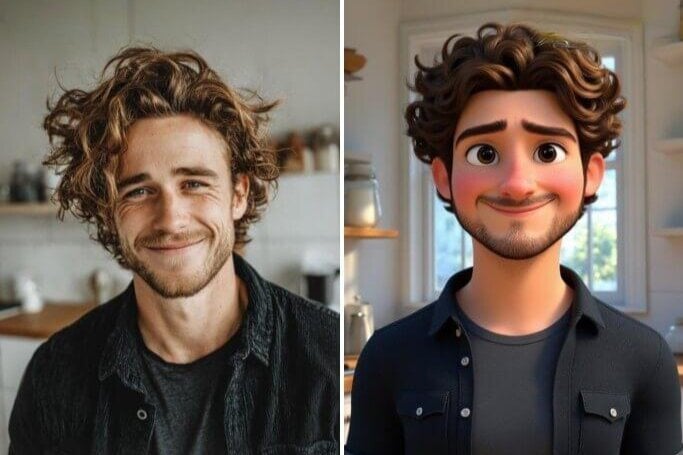 Photo to cartoon preview