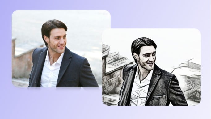 写真を線画に加工