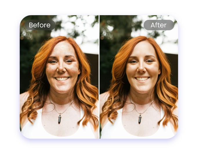 Portrait retouching in Fotor