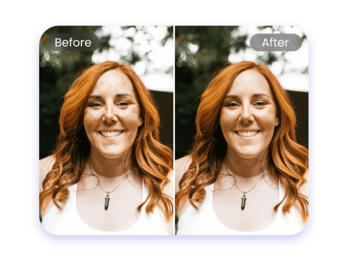 Portrait retouching in Fotor