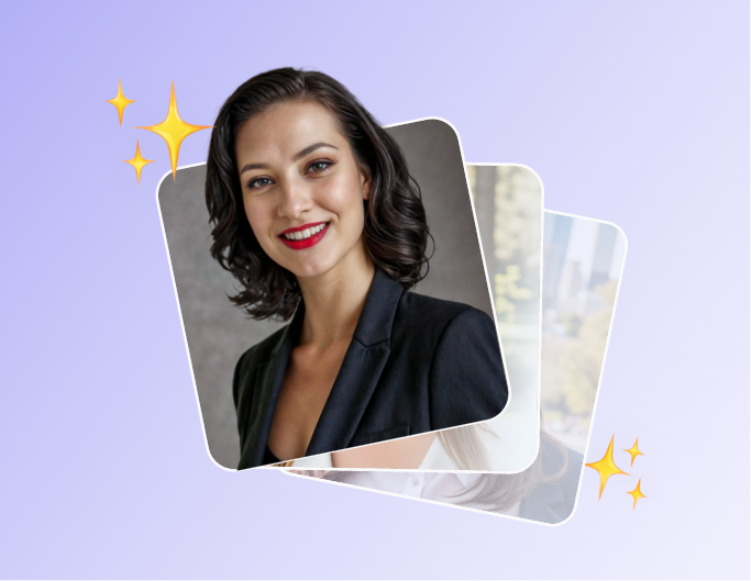 Vorschau anzeigen und Ihre KI-generierten Porträts herunterladen