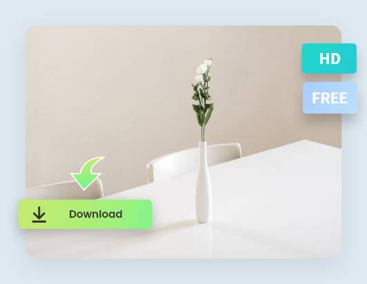 Preview and download vase with white rose image