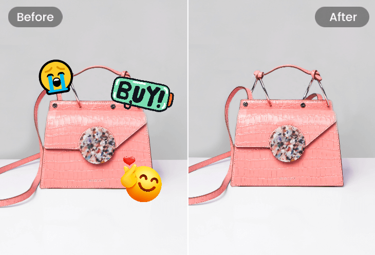 restore your product image by removing emojis