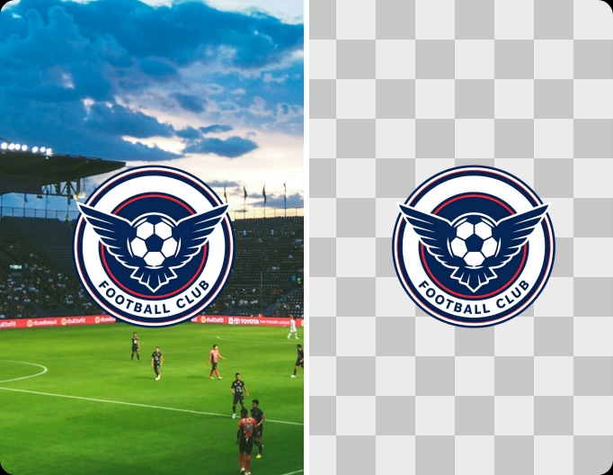Remove a complex background from a logo picture