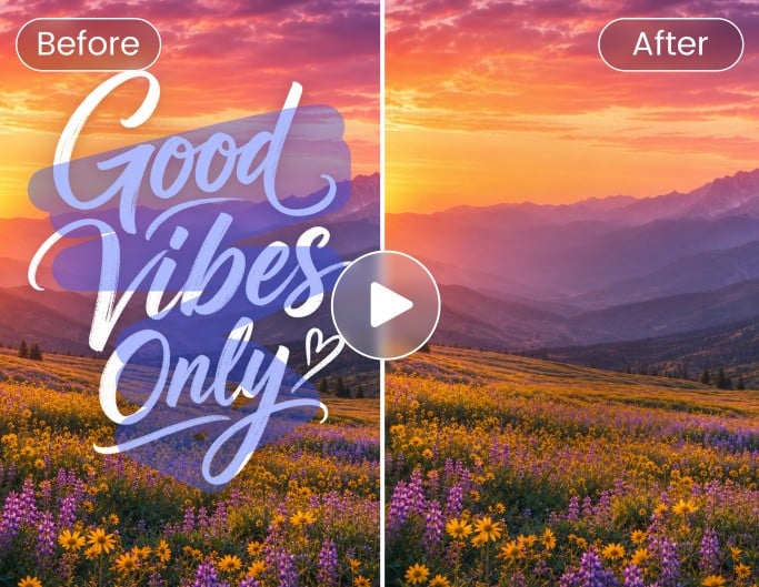 Remove a text sticker from a mount view video