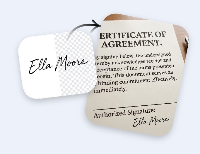 Remove background color from signature image with Fotor color remover