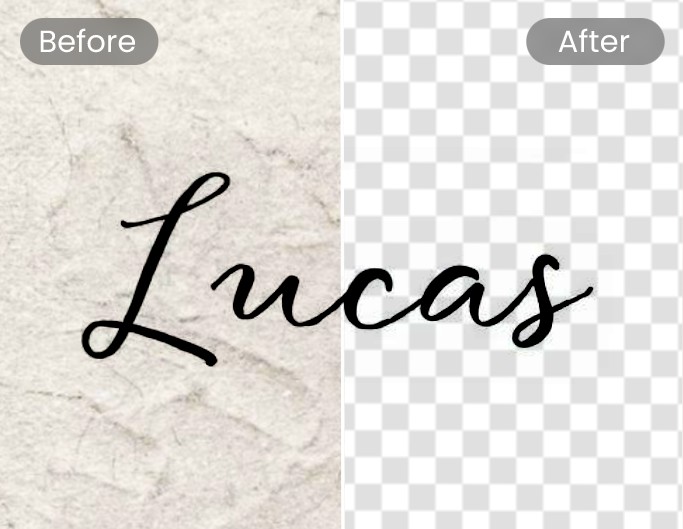 Remove background from signature with fotor ai