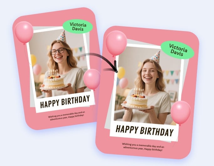 Supprimer des lunettes sur une photo pour une femme figurant sur une affiche