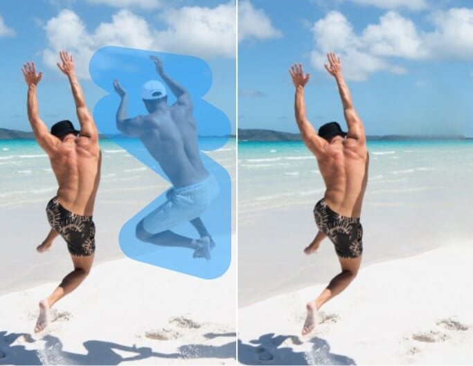 Remove object from photo- remove unwanted people, text, or watermark with Fotor AI object remover