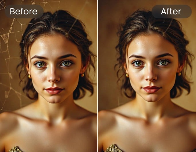Remove objects like scratches from photo with Fotor object remover
