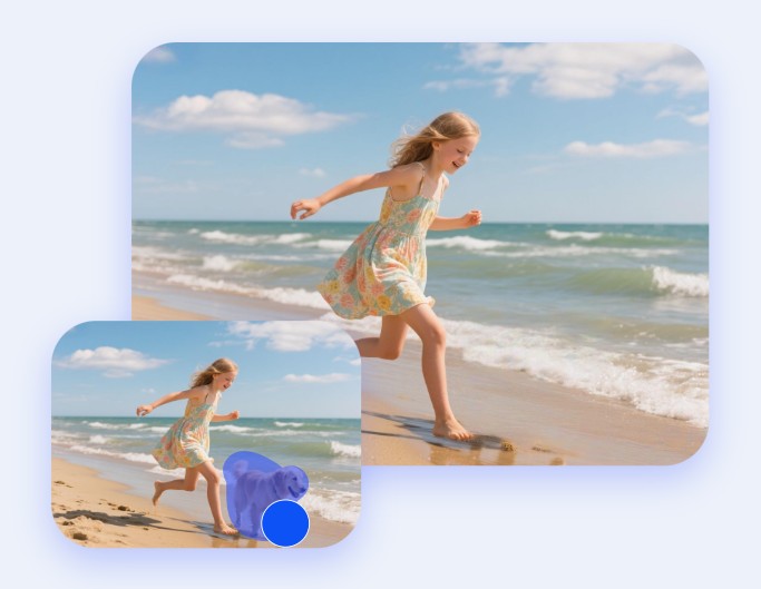 Supprimer la personne d'une photo de voyage d'une femme