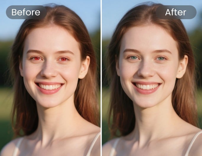 Supprimer les yeux rouges sur une photo d'une femme
