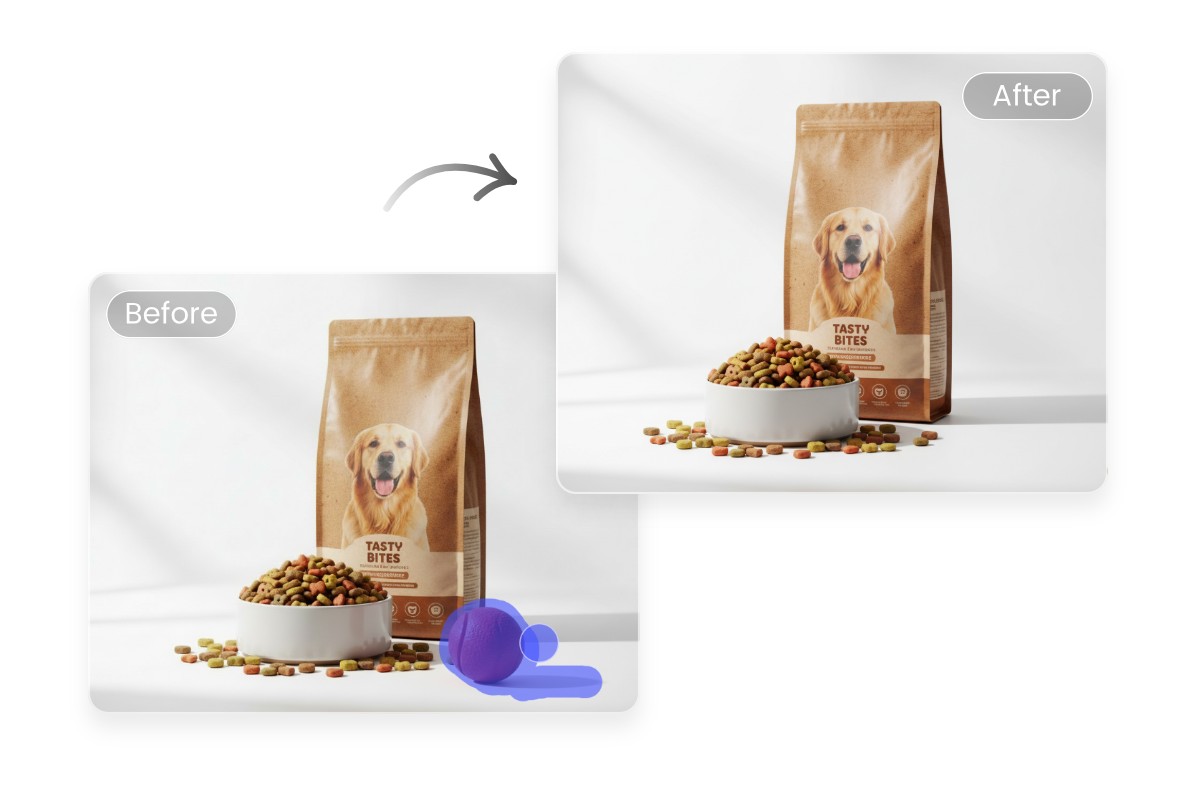 Remove unwanted objects from the product picture