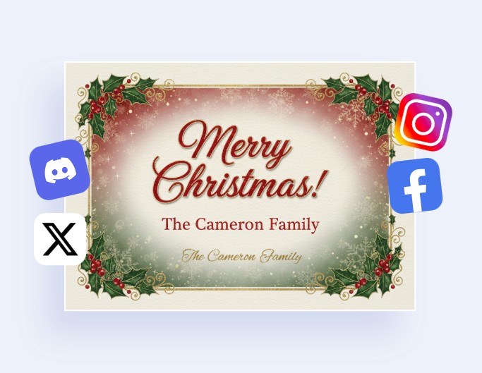 Send digital christmas card to others