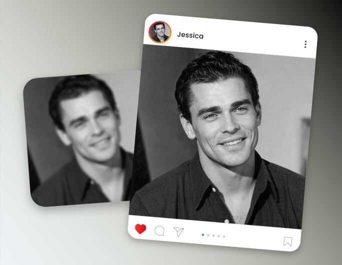 Share restored old photos to social media platforms using fotor ai
