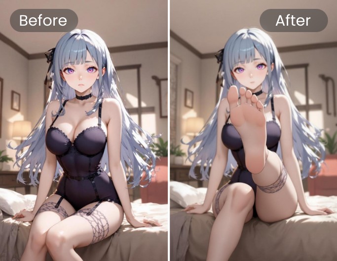 Show soles for anime or realistic photos