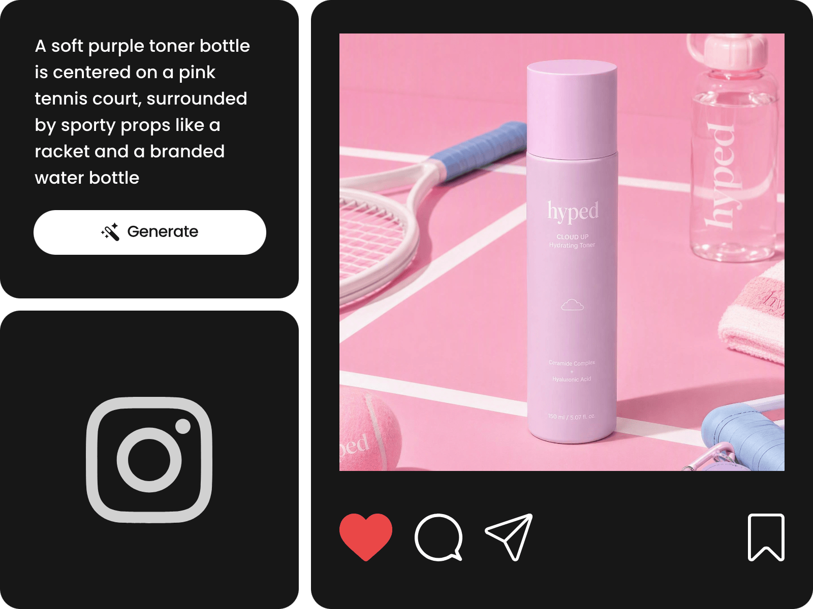 Small business generate an ai ad of a product and share it on social media