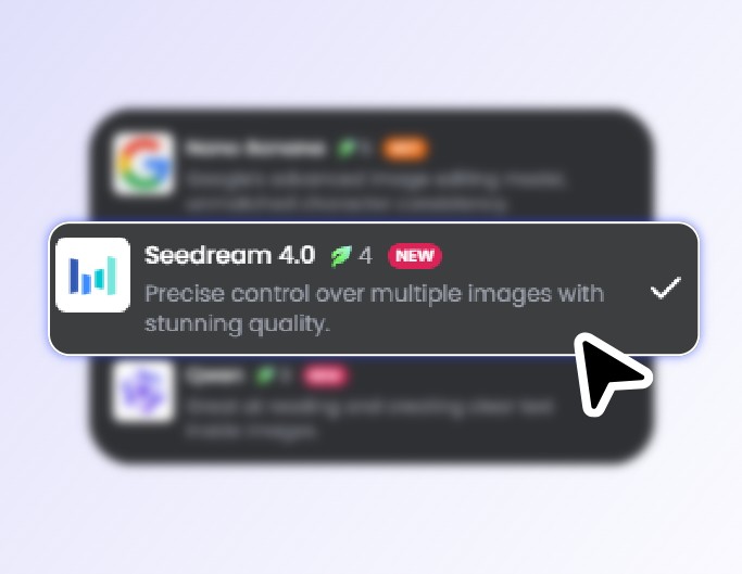 Step 1 select seedream 4 0 model