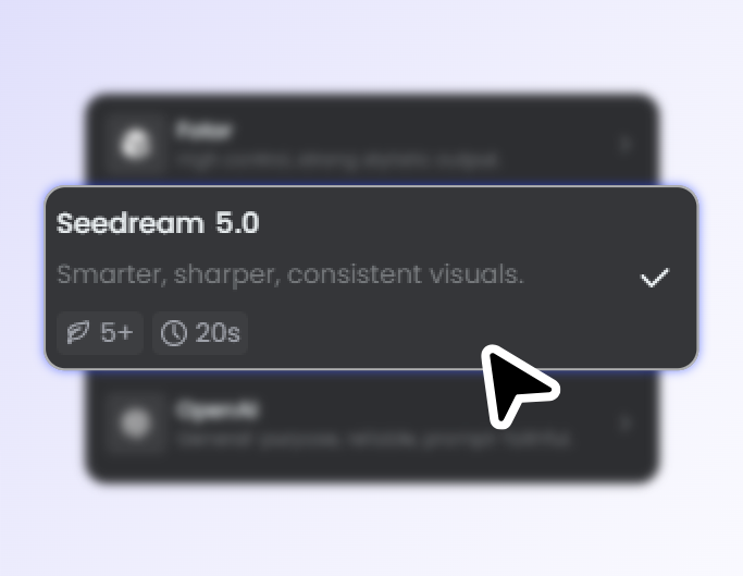 Step 1 select seedream 5 model
