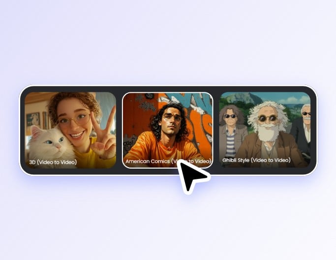 Step 1 to choose a video to video ai style
