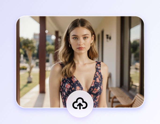 Step 1 to upload the original picture that you want to enlarge breasts