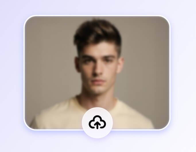 Step 1 upload a blurry portrait of a handsome man to fotor ai face enhancer