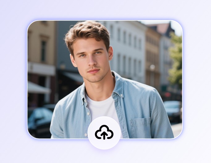 Step 1 upload a handsome mans photo