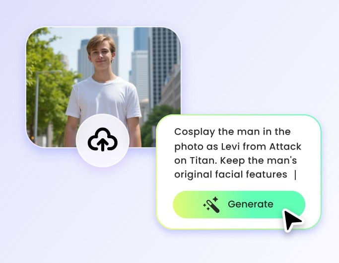Schritt 1 Bild hochladen und Kostüm-Beschreibung eingeben