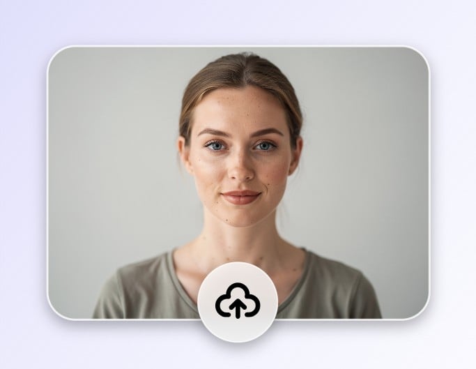 黄金比率顔診断のために写真をアップロードする手順