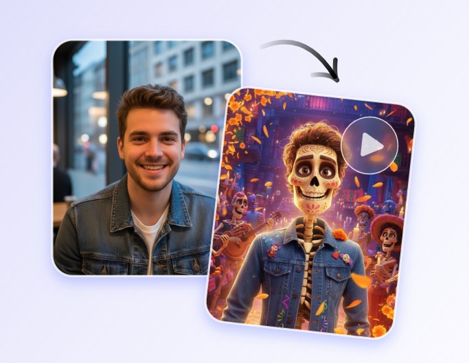 Step 2 apply Halloween coco filter to the portrait