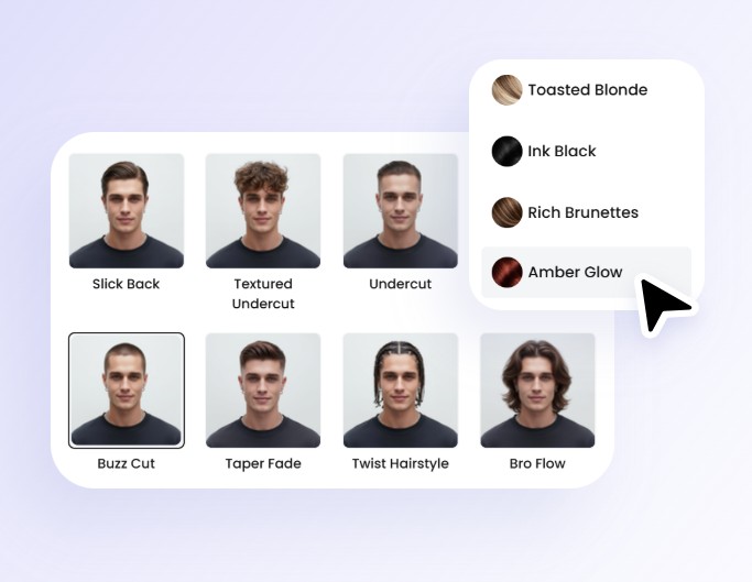 髪型と色を選択