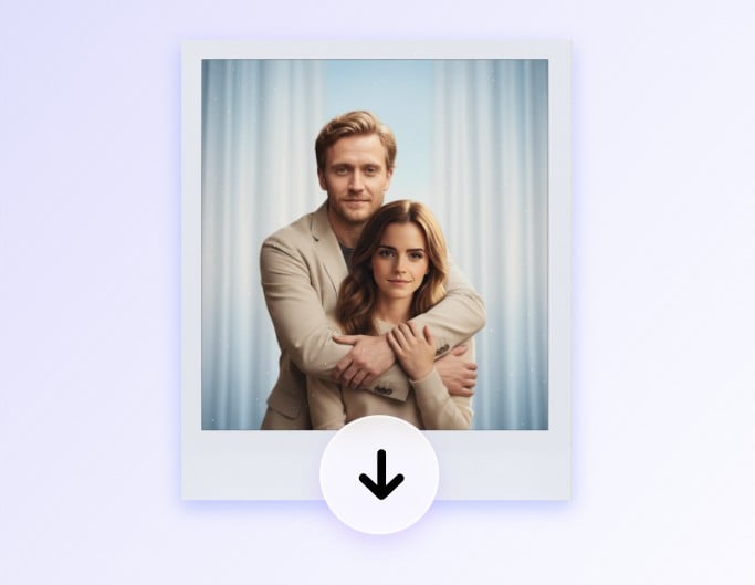 Schritt 3 Das von der KI generierte Polaroid-Paarfoto herunterladen