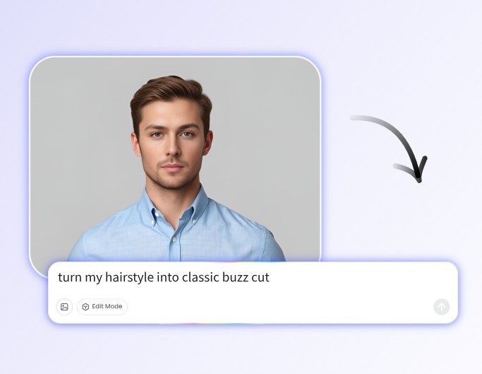 Step 2 enter buzzcut description to change hairstyle